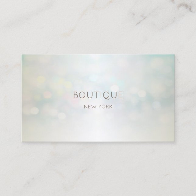 Tarjeta De Visita Elegante Bokeh profesional moderno (Anverso)