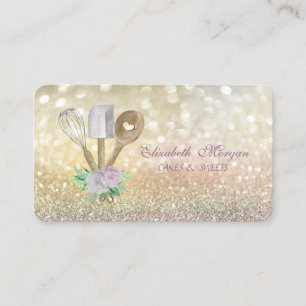 Tarjeta De Visita Elegante bollo de desenfoque Rodillo Batidor Negoc