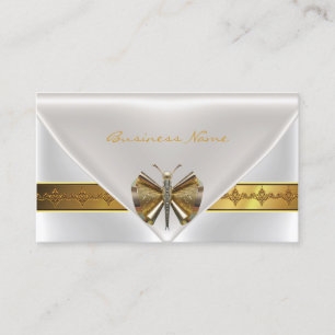 Tarjeta De Visita Elegante bolsa de embrague de oro blanco de la joy