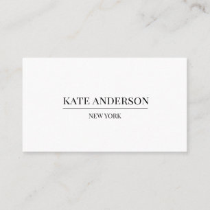 Tarjeta De Visita Elegante Boutique de lujo simple en blanco y negro