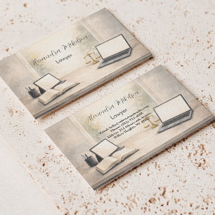 Tarjeta De Visita Elegante branding profesional de escritorio de abo
