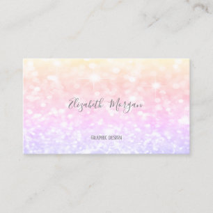 Tarjeta De Visita Elegante brillo colorido moderno Bokeh