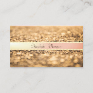 Tarjeta De Visita Elegante Brillo Moderno Bokeh, Perlas