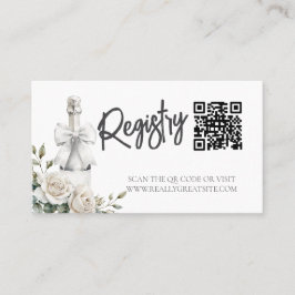 Tarjeta De Visita Elegante brunch floral blanco y burbujeante