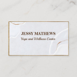 TARJETA DE VISITA ELEGANTE BU DE BIENESTAR PROFESIONAL DE YOGA MODER
