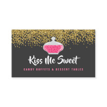 Elegante bufé de postre de golosinas de oro