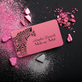 Tarjeta De Visita Elegante Ca de negocios de maquillaje de Jaguar ro