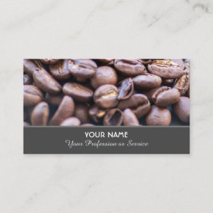 Tarjeta De Visita Elegante café barista amante granos de café
