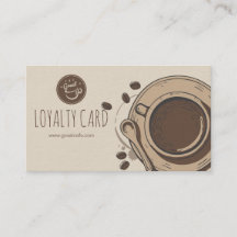 Elegante Café Brown Loyalty Card