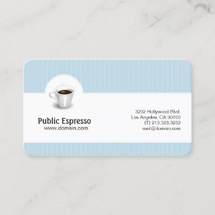 Tarjeta De Visita Elegante Cafetería