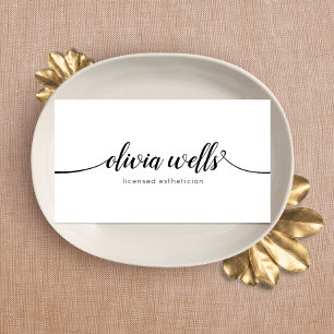 Tarjeta De Visita Elegante caligrafía de escritura manuscrita modern