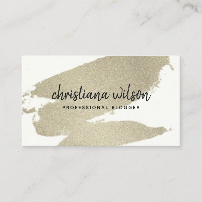 TARJETA DE VISITA ELEGANTE CALIGRAFÍA DE LA PISTA DE LA BRUSH NEGRA  (Anverso)