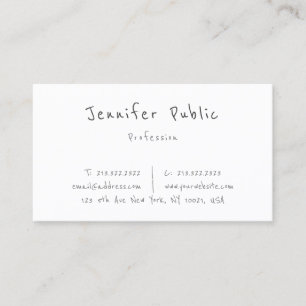 Tarjeta De Visita Elegante caligrafía de plantilla Minimalista moder
