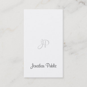 Tarjeta De Visita Elegante caligrafía guión moderno monograma elegan