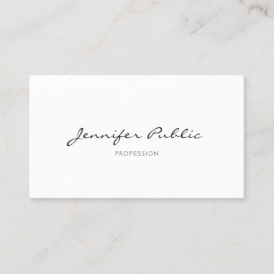 Tarjeta De Visita Elegante Caligrafía Moderna y Sencilla