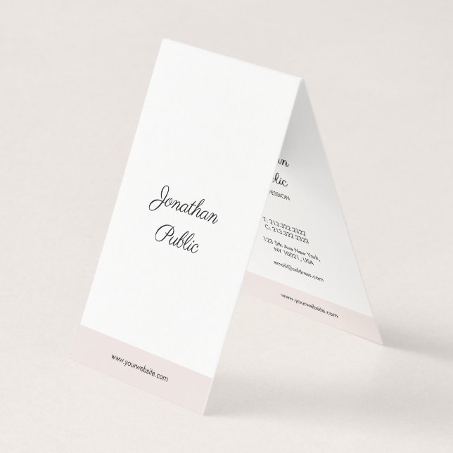 Tarjeta De Visita Elegante caligrafía Script profesional moderno (Anverso)
