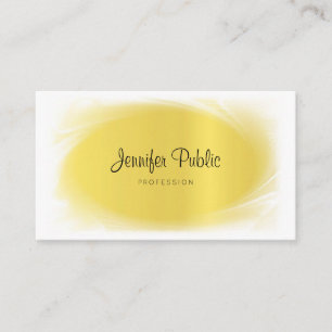 Tarjeta De Visita Elegante caligrafía trendy Gold look clásico lujo