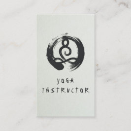 Tarjeta De Visita Elegante caligrafía Yoga Meditación ZEN OM Símbolo