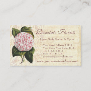 Tarjeta De Visita Elegante Camellia Gardener o Florisco