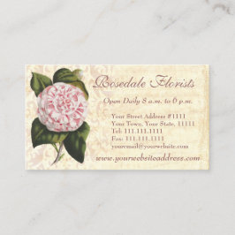 Tarjeta De Visita Elegante Camellia Gardener o Florisco