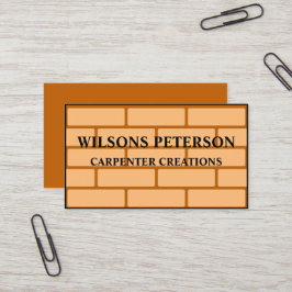 Tarjeta De Visita Elegante Carpintería moderna de madera