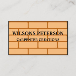 Tarjeta De Visita Elegante Carpintería moderna de madera