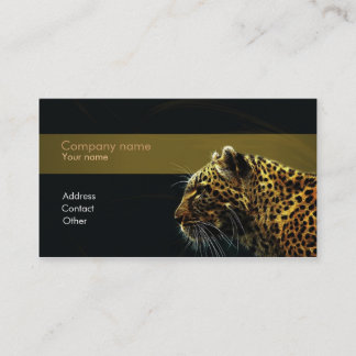 Tarjeta De Visita Elegante carta de negocios de leopardo