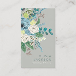 Tarjeta De Visita Elegante carta de negocios rústica floral de salvi