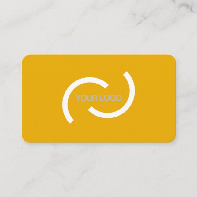 Tarjeta De Visita Elegante carta naranja. Personalizar con su propio (Anverso)