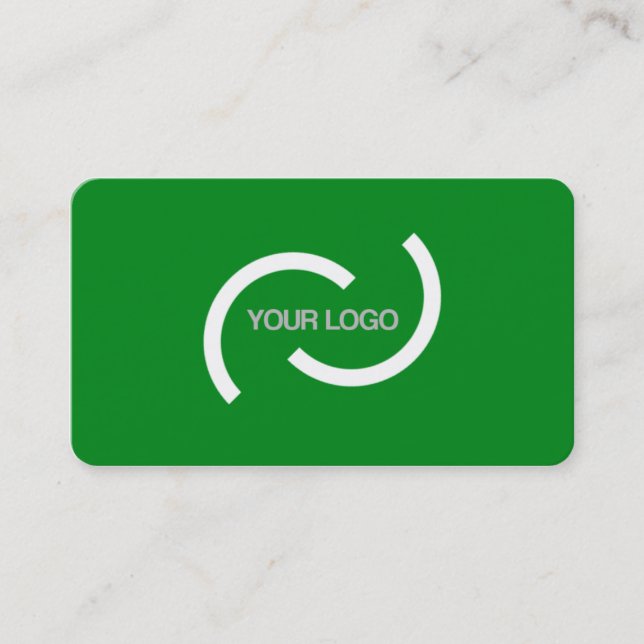 Tarjeta De Visita Elegante carta verde. Personalizar con su propio l (Anverso)