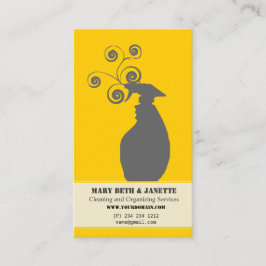 Tarjeta De Visita Elegante Casa Organizando Servicios De Casa