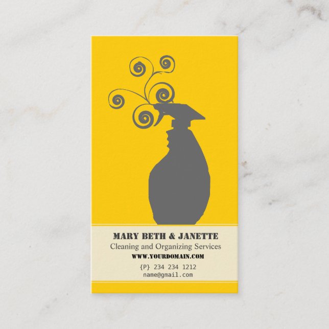 Tarjeta De Visita Elegante Casa Organizando Servicios De Casa (Anverso)