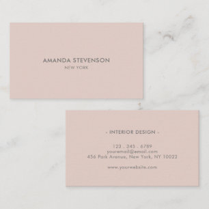 Tarjeta De Visita Elegante ceniza y profesional beige