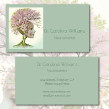 Elegante cerebro floral profesional neurológico