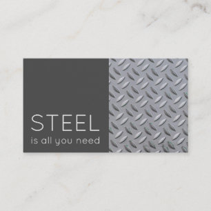 Tarjeta De Visita Elegante chapa metalizado de acero divertido de do