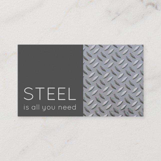 Tarjeta De Visita Elegante chapa metalizado de acero divertido de do (Anverso)