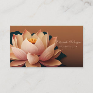 Tarjeta De Visita Elegante Chic Instructor de Yoga Lotus