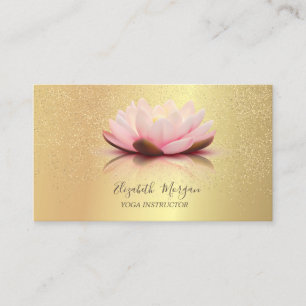 Tarjeta De Visita Elegante Chic Loto Dorado Confeti Instructor de Yo