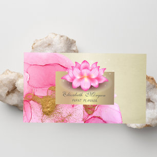 Tarjeta De Visita Elegante Chic Lotus con Estilo 