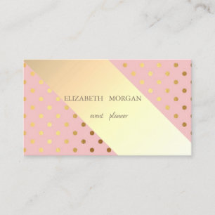 Tarjeta De Visita Elegante Chic Profesional Lunares, Rayas