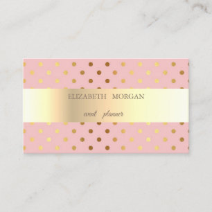 Tarjeta De Visita Elegante Chic Profesional Lunares, Rayas