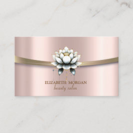 Tarjeta De Visita Elegante, Chic, Simple Franja Blanca Loto
