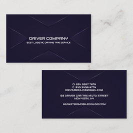Tarjeta De Visita Elegante chófer de Navy