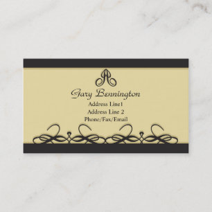 Tarjeta de visita elegante clásica: De color topo