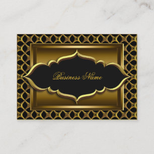 Tarjeta De Visita Elegante Clásico Negro Dorado Viejo