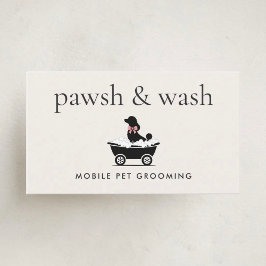 Tarjeta De Visita Elegante Clásico Peluquero Canino Móvil