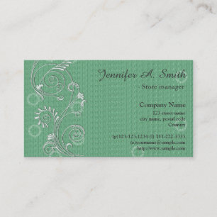 Tarjeta De Visita Elegante, clásico y fresco negocio floral de remol