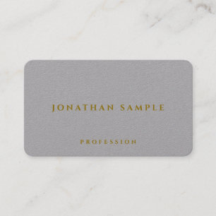 Tarjeta De Visita Elegante Classic Luxury Premium Papel gris Elite
