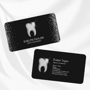 Tarjeta De Visita Elegante Clínica Dentista Dientes Whitening