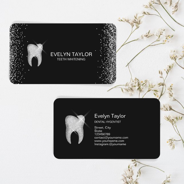 Tarjeta De Visita Elegante Clínica Dentista Dientes Whitening (Subido por el creador)